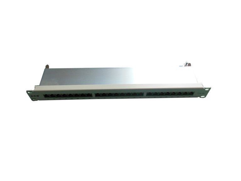 超五類(lèi)24口屏蔽配線(xiàn)架型號(hào)：YP-25065F-24P